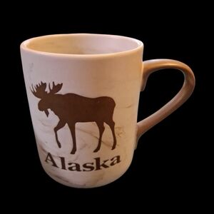 Alaska Marbled Moose Ceramic Etched Mug -